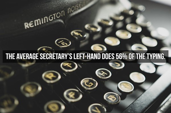 typewriter - Remington nasta The Average Secretary'S LeftHand Does 56% Of The Typing.