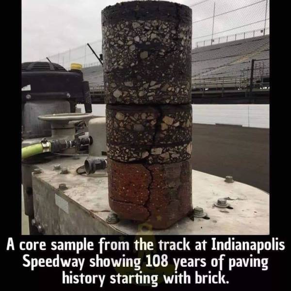 core sample of indianapolis speedway