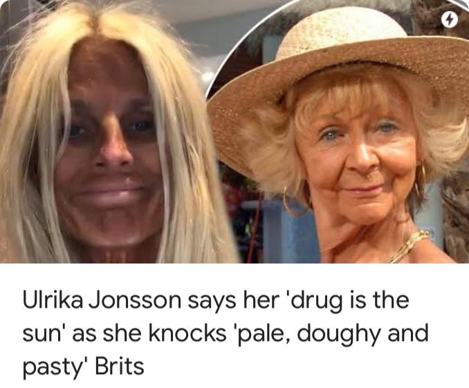 madge from benidorm - Ulrika Jonsson says her 'drug is the sun' as she knocks 'pale, doughy and pasty' Brits
