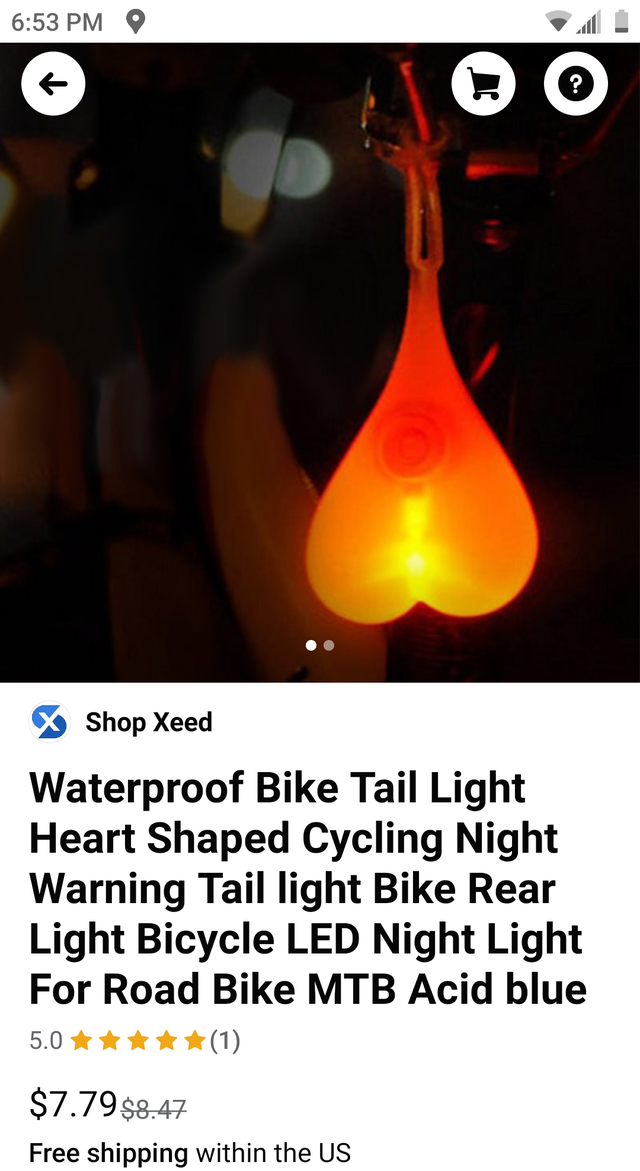 orange - Shop Xeed Waterproof Bike Tail Light Heart Shaped Cycling Night Warning Tail light Bike Rear Light Bicycle Led Night Light For Road Bike Mtb Acid blue 1 5.0 $7.79$8.47 Free shipping within the Us