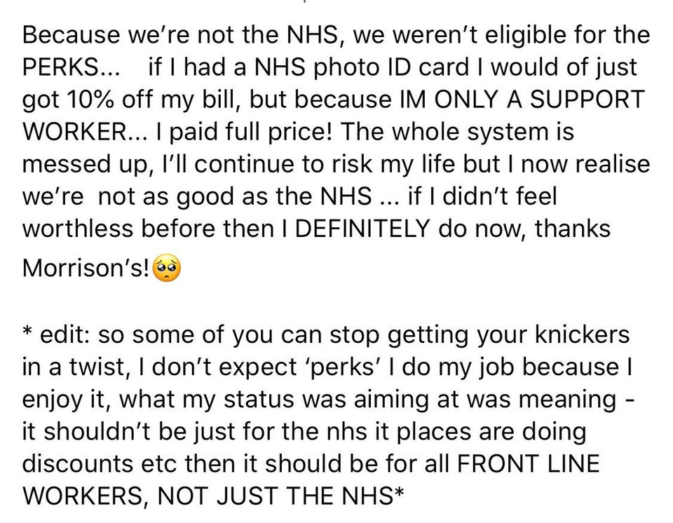 best people possess a feeling for beauty - Because we're not the Nhs, we weren't eligible for the Perks... if I had a Nhs photo Id card I would of just got 10% off my bill, but because Im Only A Support Worker... I paid full price! The whole system is mes