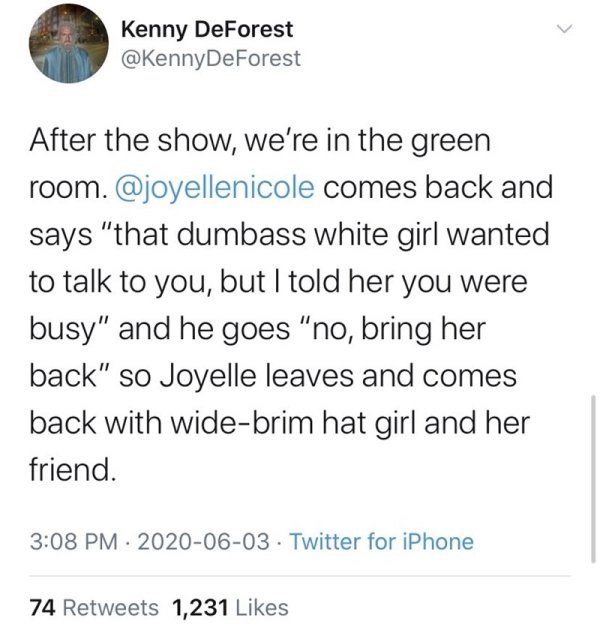andrew yang tweets spirit - Kenny DeForest After the show, we're in the green room. comes back and says "that dumbass white girl wanted to talk to you, but I told her you were busy" and he goes "no, bring her back" so Joyelle leaves and comes back with wi