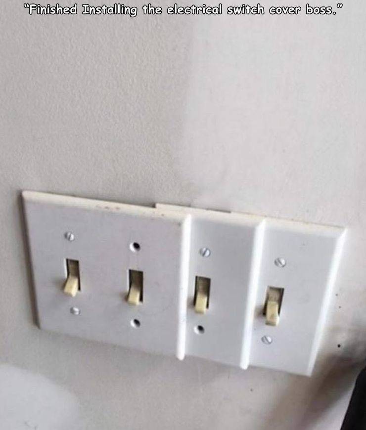 funny electrical mistakes overlapping light switch covers