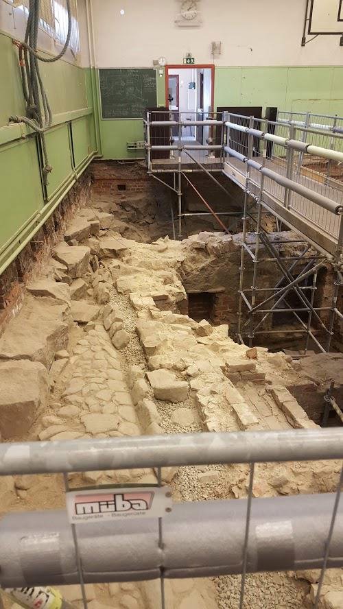 medieval ruins discovered under a school gym