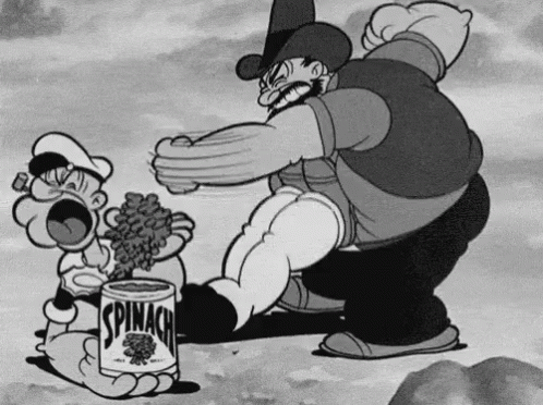 popeye the sailor gif - Spinach
