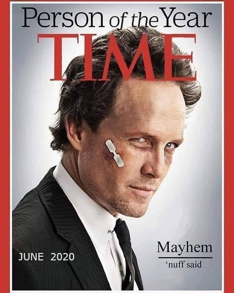 dean winters allstate - Person of the Year Time Mayhem Snuff said