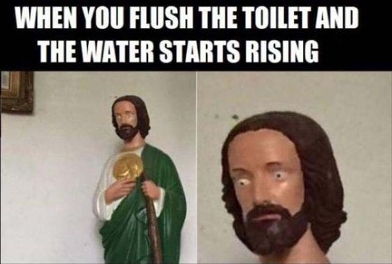 funny new memes - When You Flush The Toilet And The Water Starts Rising