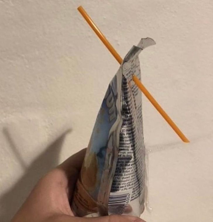 straw poked through capri sun pouch