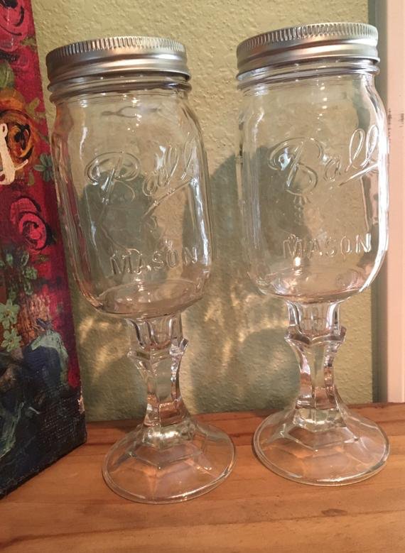 mason jar wine glass