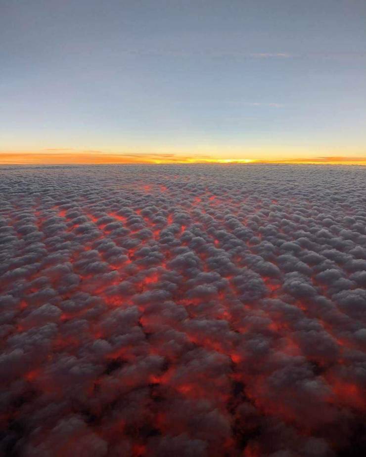 altocumulus clouds sunset