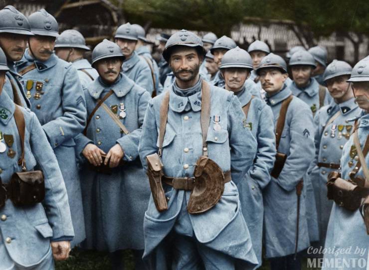 world war one soldiers - les U Colorized by Memento