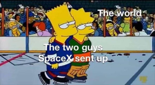 The world The two guys SpaceX sent up.