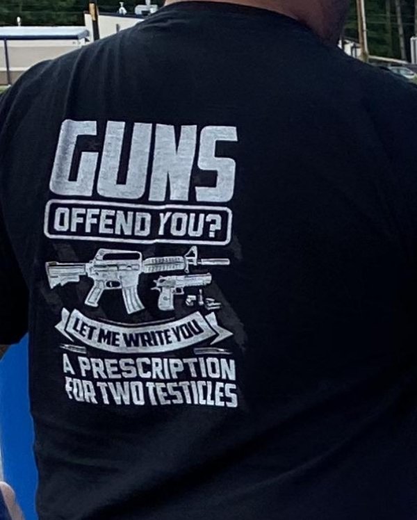 t shirt - Guns Let Me Write You Offend You? A Prescription Fuatwo Testicles
