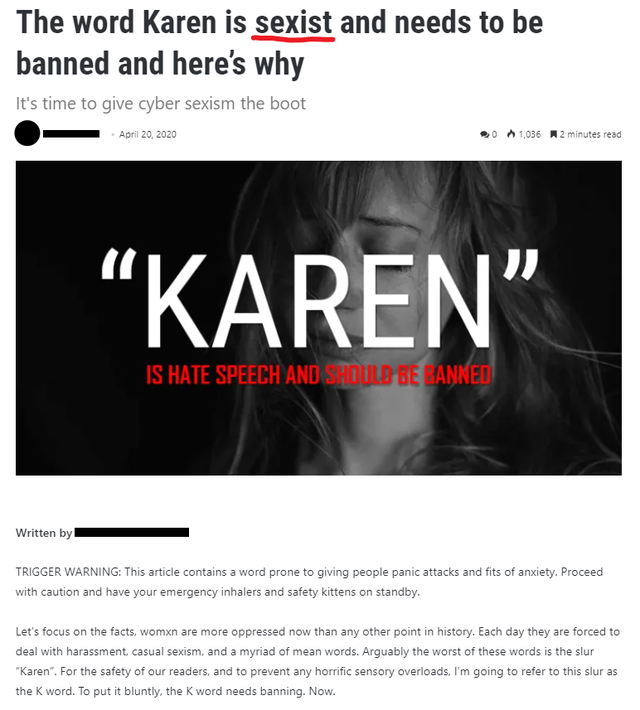 karen is hate speech - The word Karen is sexist and needs to be banned and here's why It's time to give cyber sexism the boot 0 1,036 2 minutes read Karen" Is Hate Speech And Should Be Anned Written by Trigger Warning This article contains a word prone to