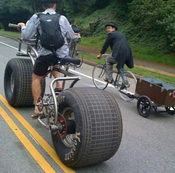 bike with thick tires -