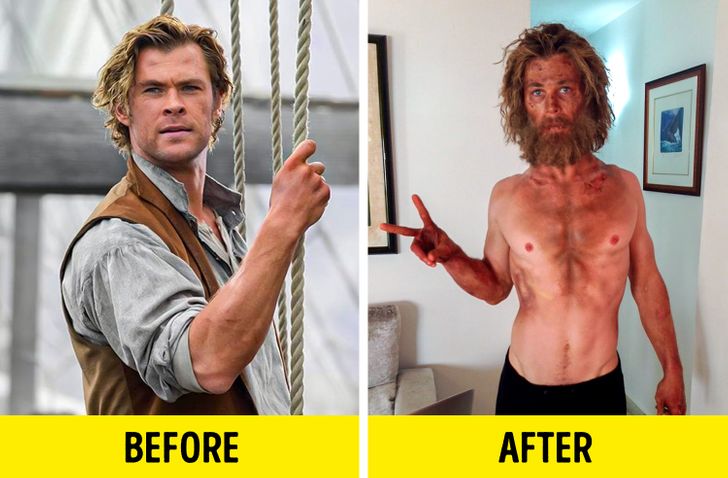 chris hemsworth sailing - Before After