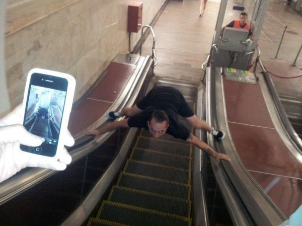 cursed images escalator