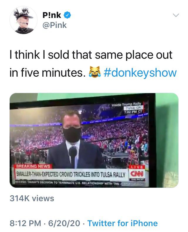 display advertising - P!nk I think I sold that same place out in five minutes. Inside Trump Rally Tus On Ct Breaking News Live SmallerThanExpected Crowd Trickles Into Tulsa Rally Con Un'S Decision To Turnaje Us. Relations With Tiews views 62020 Twitter fo