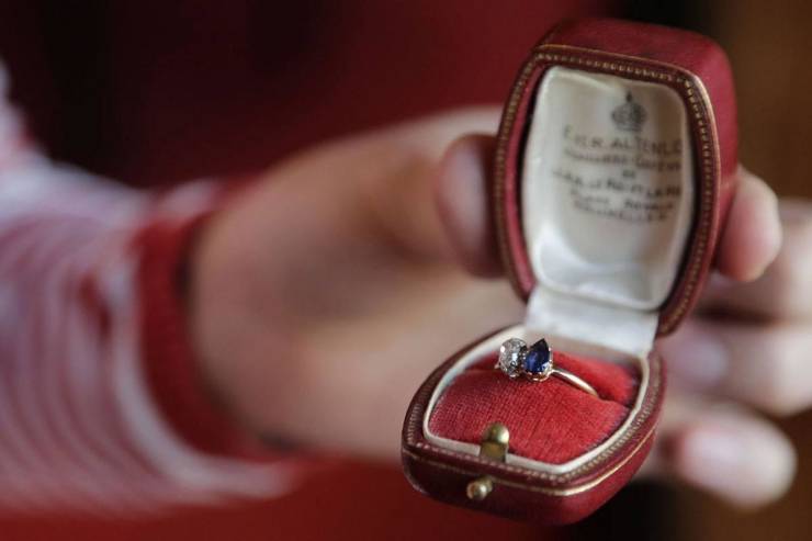“Engagement ring which Napoleon Bonaparte gave to Josephine.”