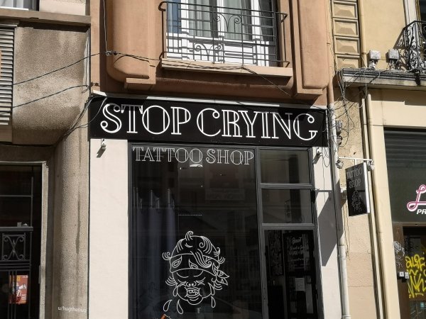 window - Stop Crying Tattoo Shop Erg Pa X