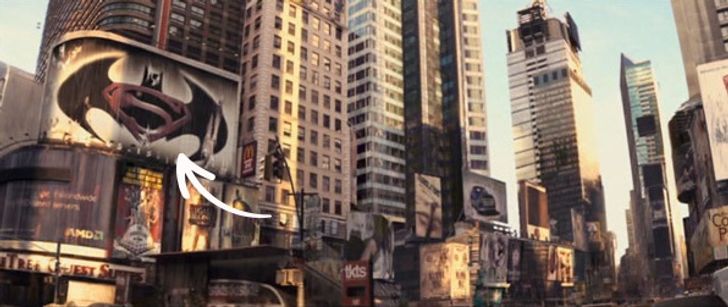 I Am Legend. In the film, there are many posters around abandoned New York. But one of them stands out. It’s Batman v Superman: Dawn of Justice. Warner Brothers doesn’t start making it until 9 years after the release of I Am Legend, but at the time, the creators were already thinking about creating the film.