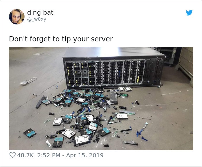 don t forget to tip your server - ding bat Don't forget to tip your server