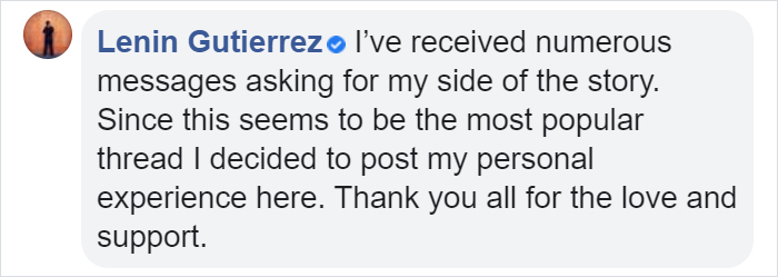 document - Lenin Gutierrezo l've received numerous messages asking for my side of the story. Since this seems to be the most popular thread I decided to post my personal experience here. Thank you all for the love and support.