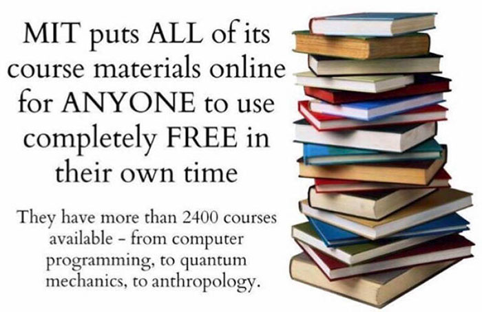 books stacking - Mit puts All of its course materials online for Anyone to use completely Free in their own time They have more than 2400 courses available from computer programming, to quantum mechanics, to anthropology.