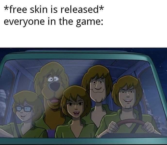 super funny memes on instagram - free skin is released everyone in the game