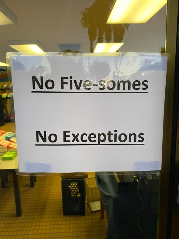 banner - No Fivesomes No Exceptions