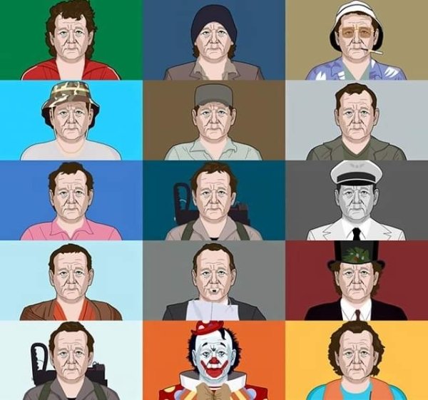 movie character illustrations - w