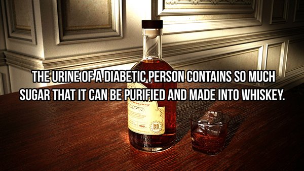 liqueur - The Urineofa Diabetic Person Contains So Much Sugar That It Can Be Purified And Made Into Whiskey.