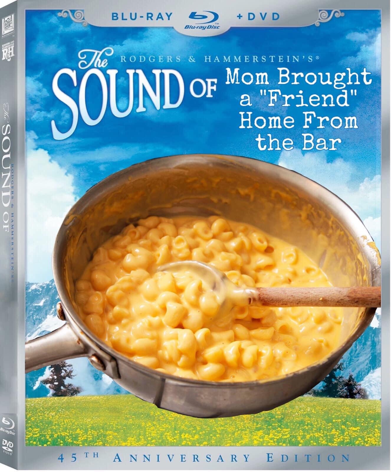 Macaroni and cheese - Mod BluRay Dvd 1201 Fox Bluray Disc Ph The Rodgers & Hammerstein'S Sund Mom Brought a "Friend" Home From the Bar The Sound Of Odgers & Hammersteines Blu ray Disc Dvd Video 4 5 Ti Anni Versary Edition