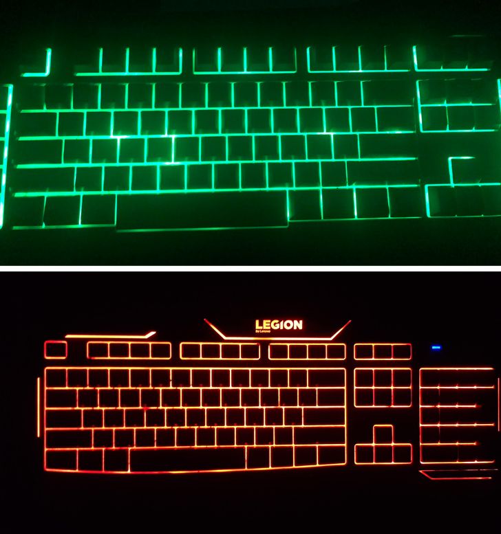 light up keyboard is hard to see letters on keys at night