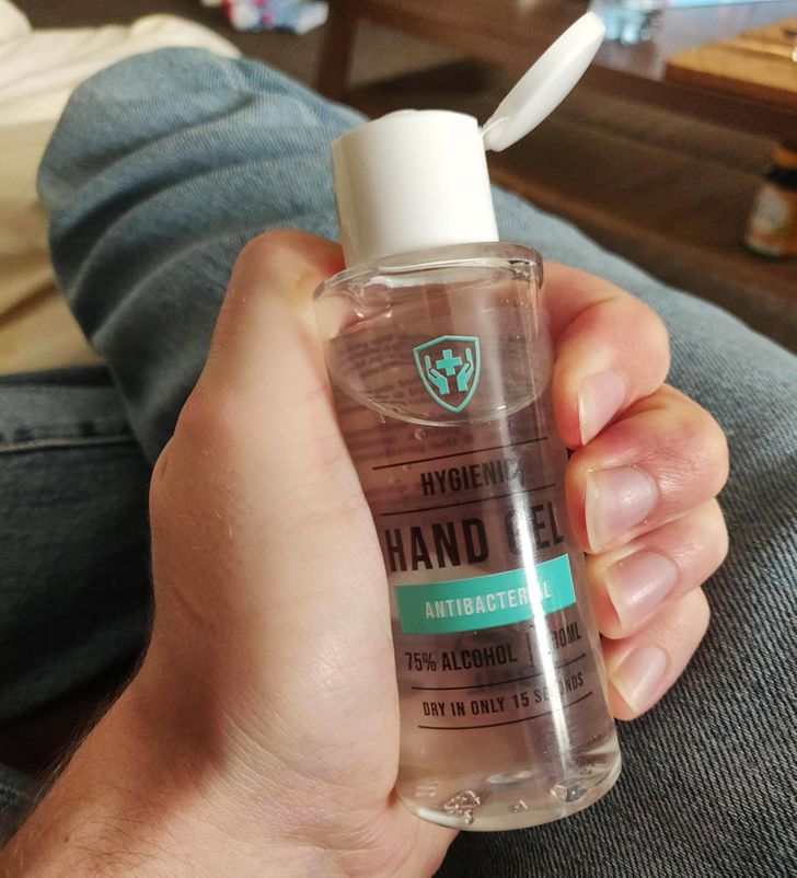 hand sanitizer bottle is too hard to squeeze