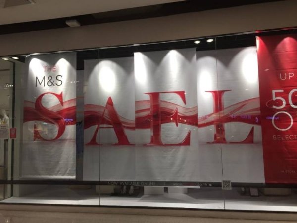 display window - The M&S Up 50 Select