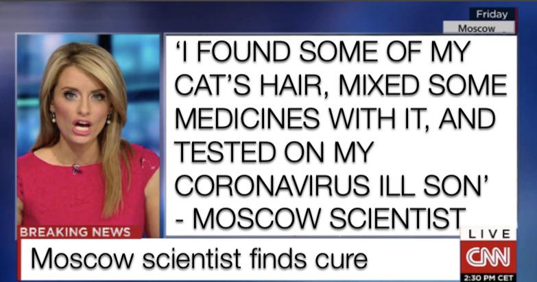 Friday Moscow I Found Some Of My Cat'S Hair, Mixed Some Medicines With It, And Tested On My Coronavirus Ill Son' Moscow Scientist Breaking News Moscow scientist finds cure Cm Live Cet