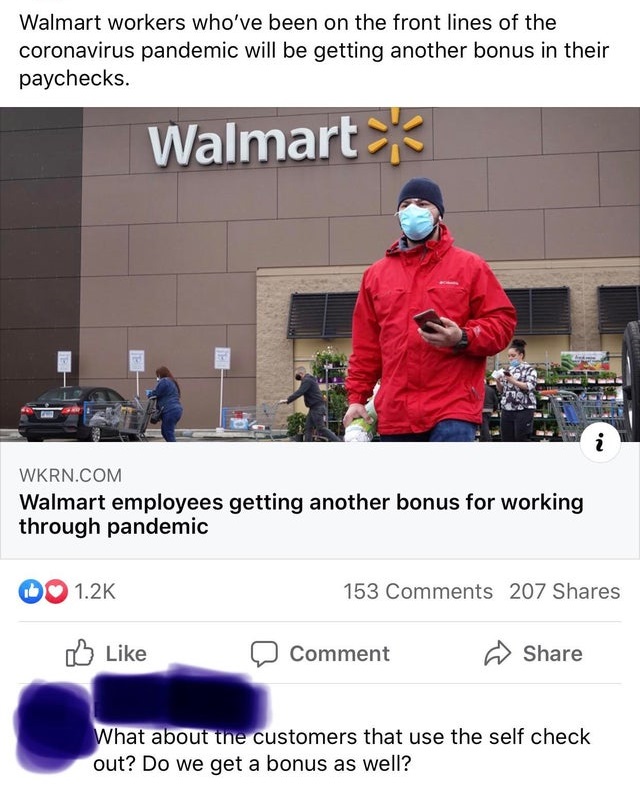 walmart store - Walmart workers who've been on the front lines of the coronavirus pandemic will be getting another bonus in their paychecks. Walmart Wkrn.Com Walmart employees getting another bonus for working through pandemic 153 207 Comment What about t
