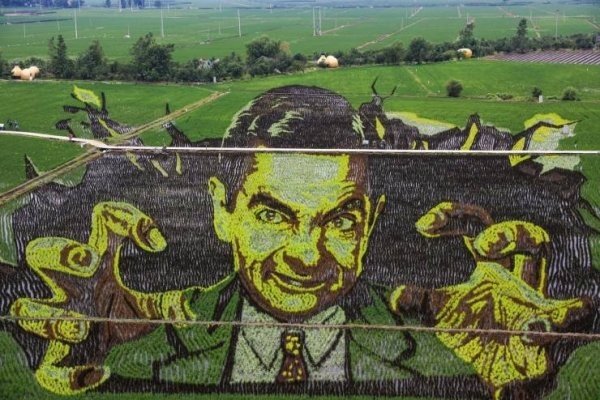 Rowan Atkinson portrait farm