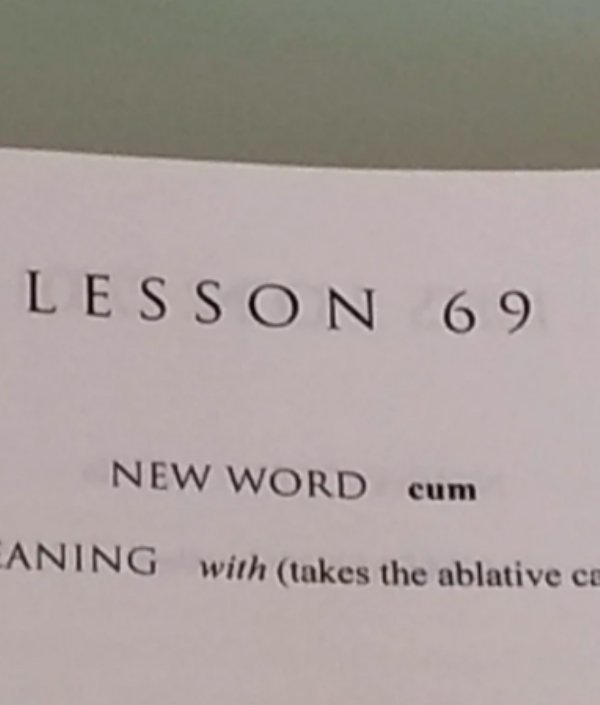 handwriting - Lesson 69 New Word cum Eaning with takes the ablative co