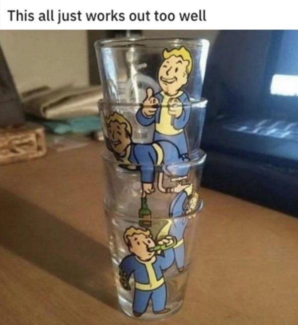 fallout shot glasses - This all just works out too well