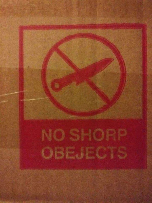 sign - No Shorp Obejects