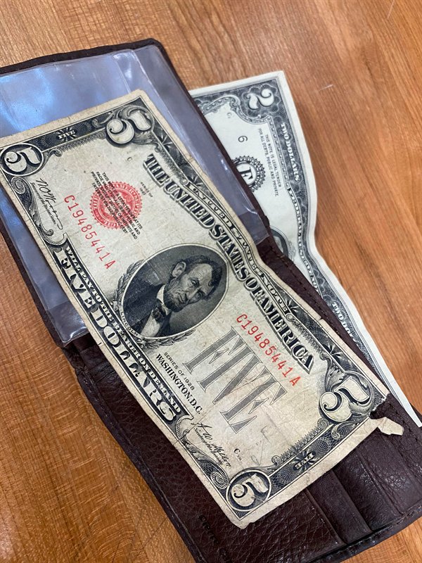 old $2 and $5 bills