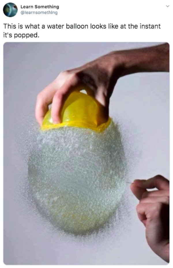 high speed photography balloon popping - Learn Something This is what a water balloon looks at the instant it's popped.