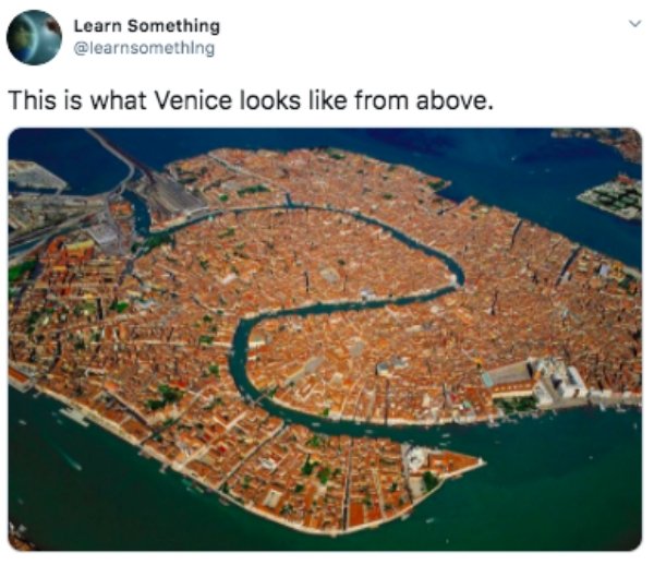venice aerial view - Learn Something This is what Venice looks from above.