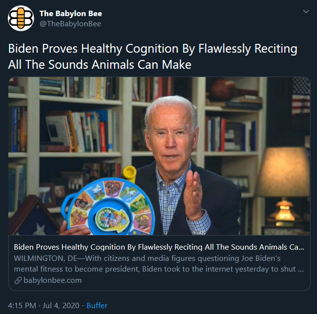 joe biden basement - The Babylon Bee Biden Proves Healthy Cognition By Flawlessly Reciting All The Sounds Animals Can Make Ge Be Biden Proves Healthy Cognition By Flawlessly Reciting All The Sounds Animals Ca... Wilmington, DEWith citizens and media figur