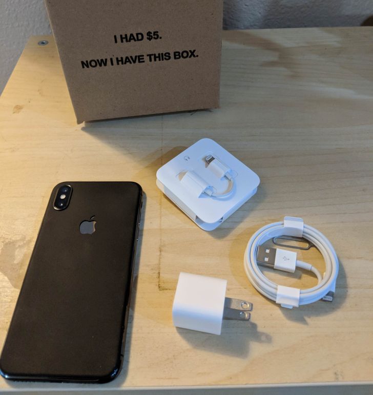 iphone x in cardboard box - I Had $5. Now I Have This Box.