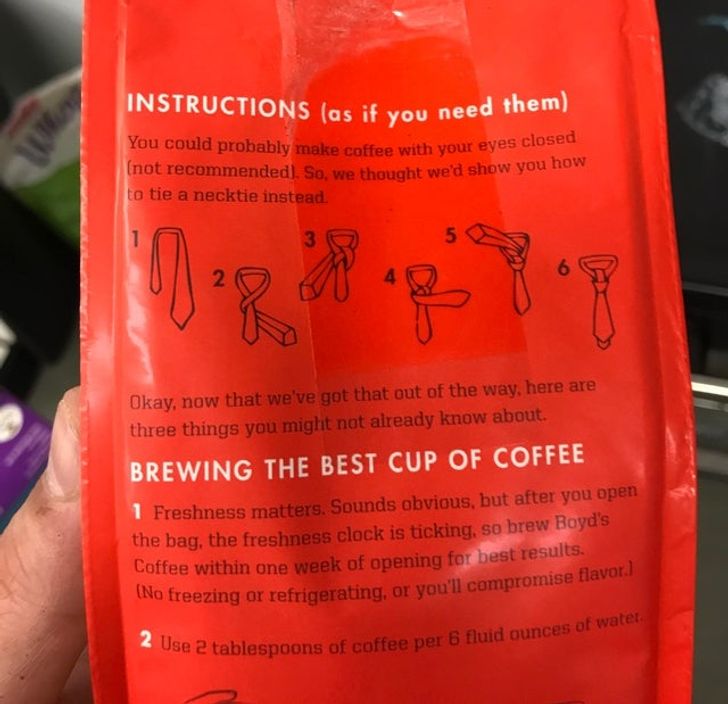 orange - 2 Use 2 tablespoons of coffee per 6 fluid Ounces of water W Instructions as if you need them You could probably make coffee with your eyes closed not recommended. So, we thought we'd show you how No freezing or refrigerating, or you'll compromise