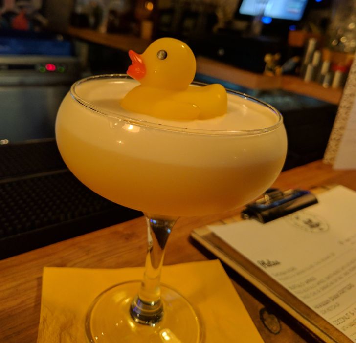 “My cocktail came with a rubber ducky.”