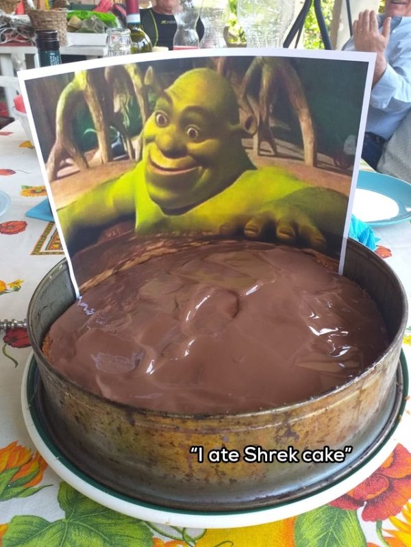 chocolate cake - I ate shrek cake